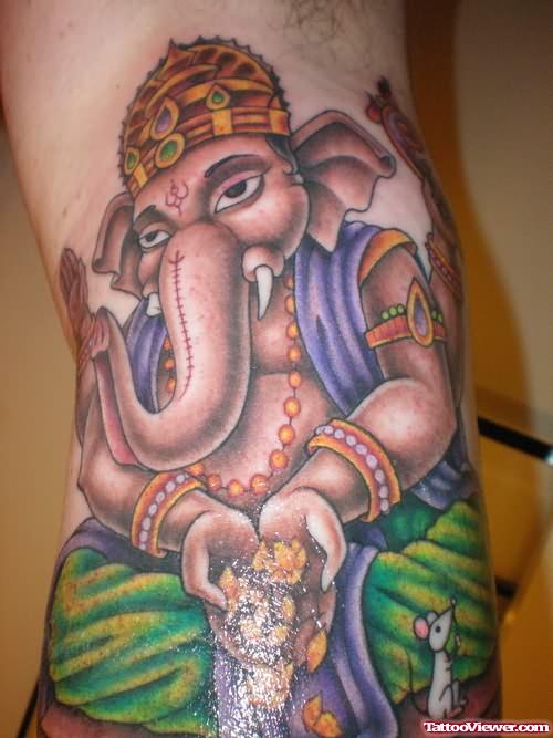 Religious Hindu Elephant Tattoo