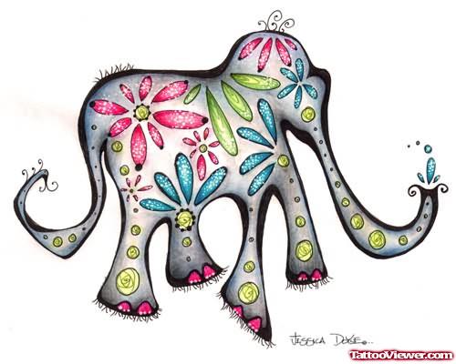 Elephant Tattoo Sample