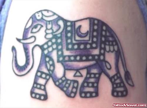 East Indian Elephant Design Tattoo