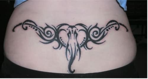 Best Design Elephant Tattoo On Lower Back