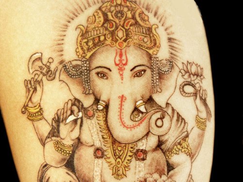 Elephant Lord Ganesha Tattoo