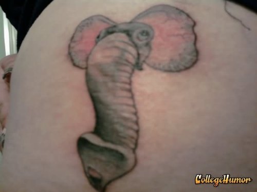 Elephant And Heart Tattoo