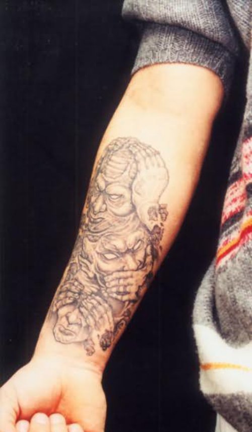 Right Arm No Evil Tattoo