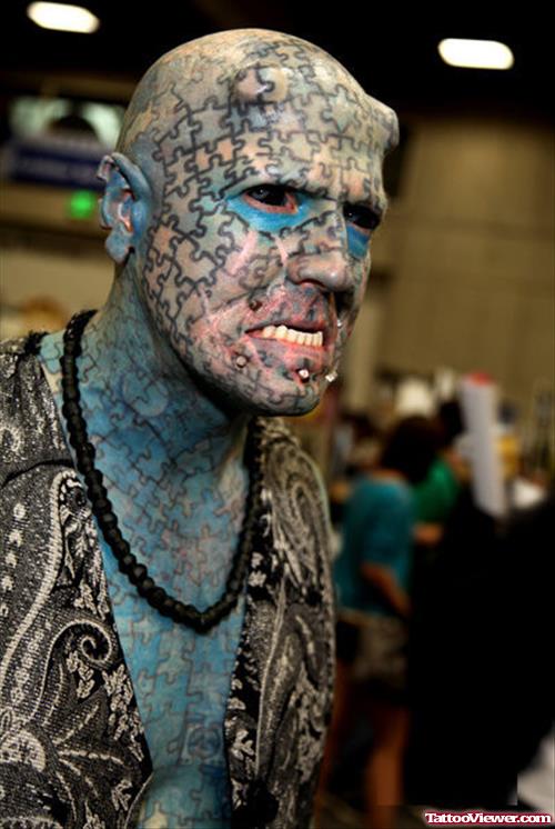 Head Implants And Color Extreme Tattoos On Full Body