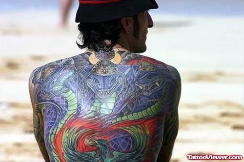 Amazing Extreme Back Body Tattoo For Men