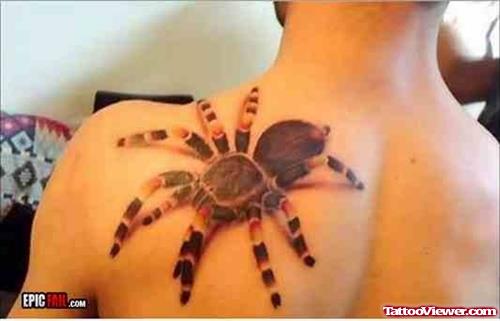 Extreme Spider tattoo On Back Shoulder