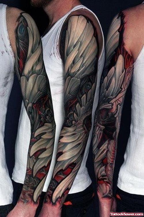 Extreme Flower Tattoo On Man Sleeve