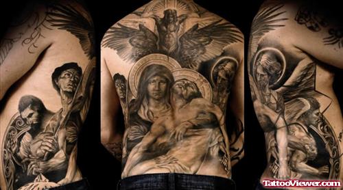 Religious Angel Extreme Tattoo On Back