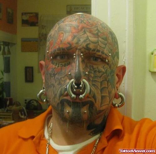 Nice Extreme Face Tattoo