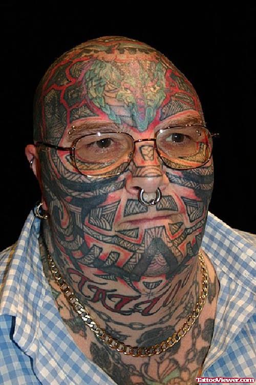 Man With Extreme Face Tattoo