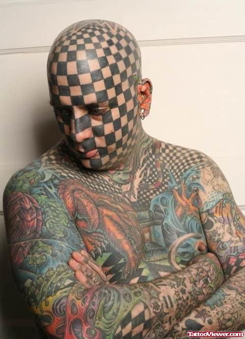 Nice Extreme Body Tattoo For Men