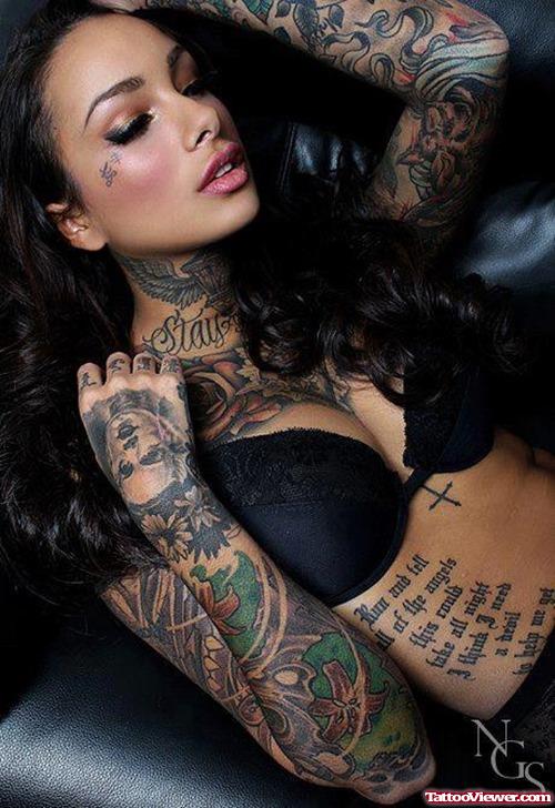 Extreme Tattoo On Girl Full Body