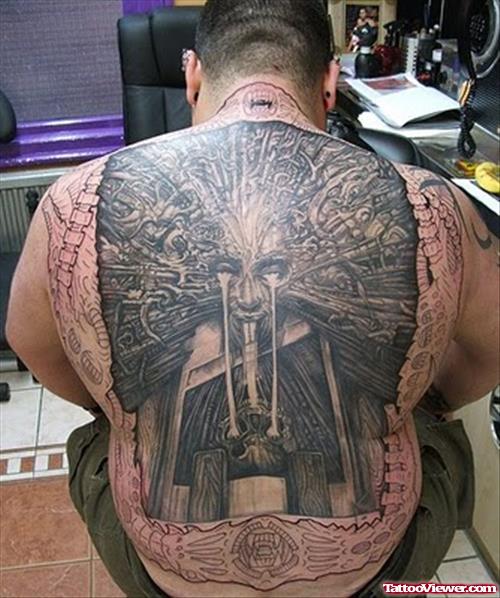 Back Piece Extreme Tattoo For Men