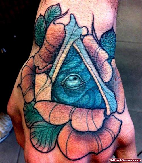 Blue Flower Eye Extreme Tattoo