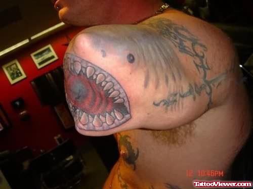 Extreme Shaek Tattoo On Arm