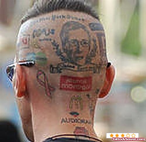 Extreme Head Tattoo For Guys