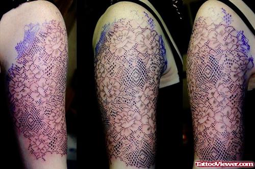 Dot Work Extreme Tattoo On Half Sleeve