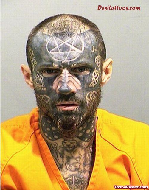 Attractive Extreme Face and Body Tattoo