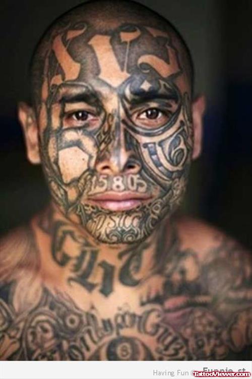Extreme Face Tattooing