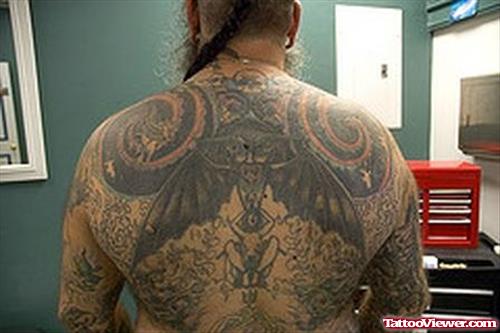 Attractive Extreme Back Body Tattoo