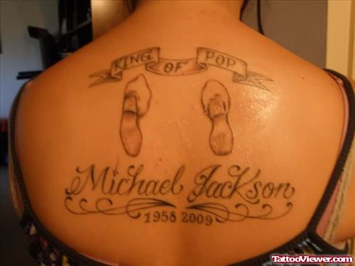 Extreme Michal Jackson Tattoo On Back