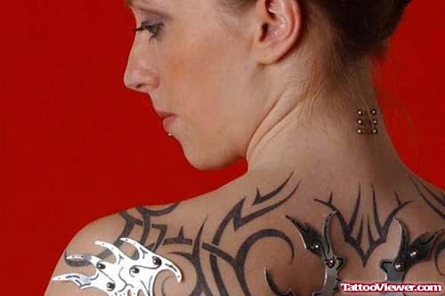 Extreme Tribal Design Tattoo