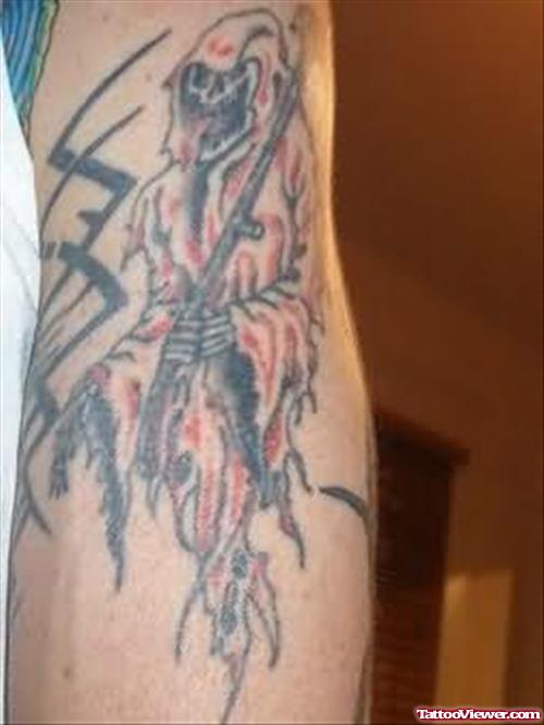Extreme Ghost Tattoo On Arm