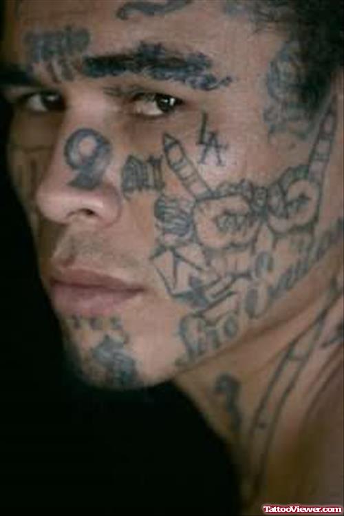 Extreme Bizarre Face Tattoo