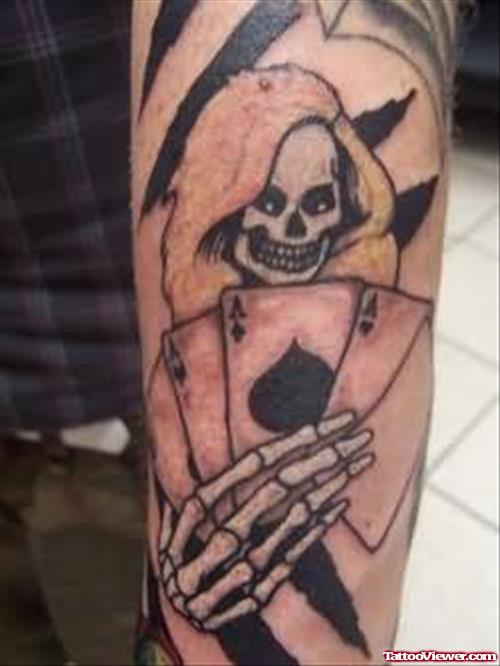 Repellent Extreme Skeleton Tattoo On Arm