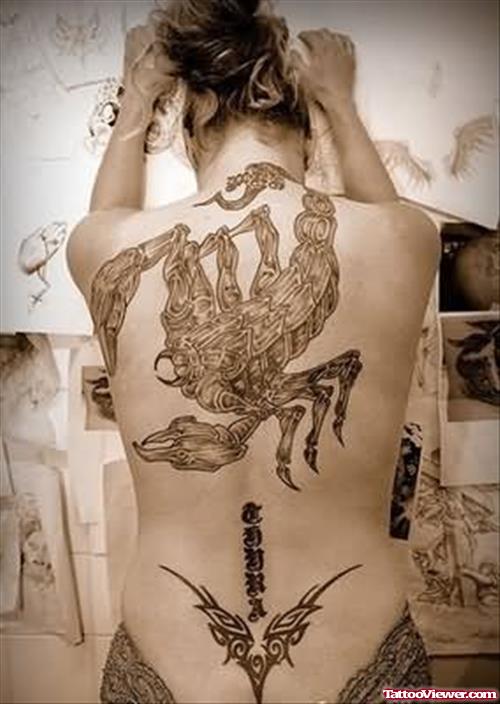 Scorpio Tattoos of Girls Body