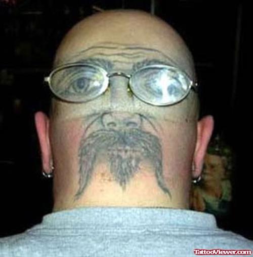 Eye Statche Head Tattoo For Men