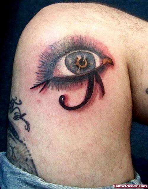 Beautiful Eye Tattoo On Knee