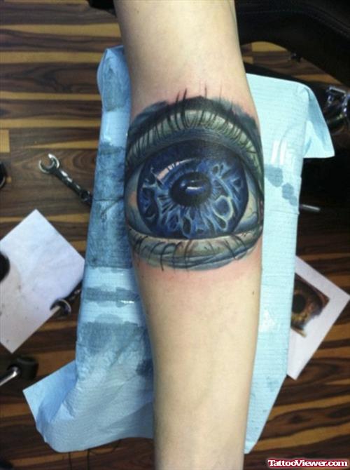 Awesome Colored Eye Tattoo
