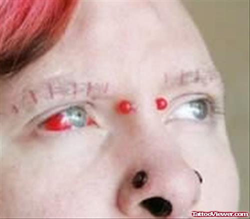 Red Eyeball Tattoo For Men