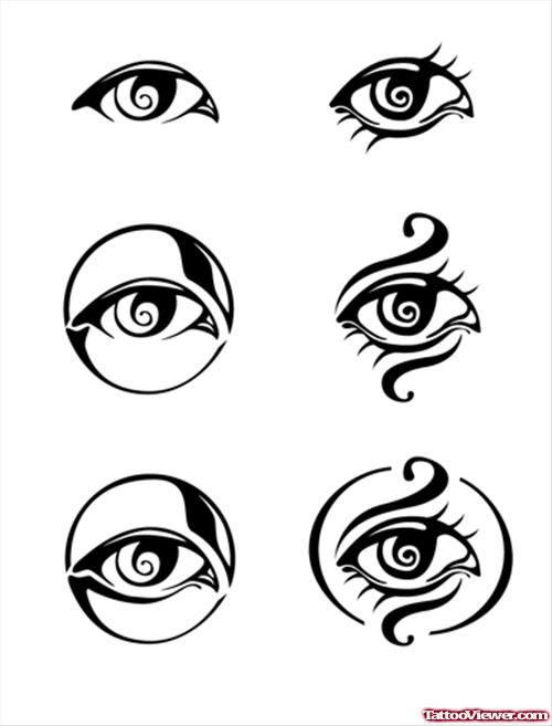 Tribal Eyes Tattoos Designs