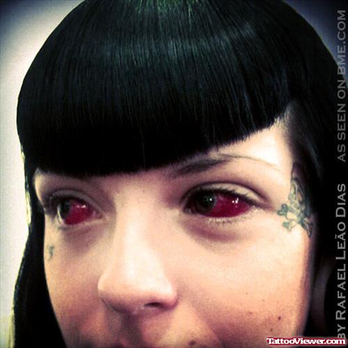Girl Red Eyes Tattoos
