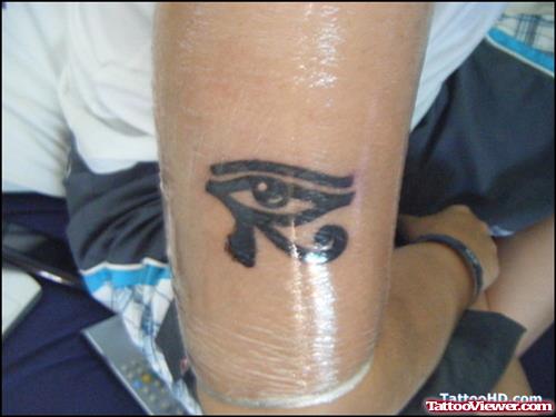 Eagle Eye Tattoo On Right Half Sleeve