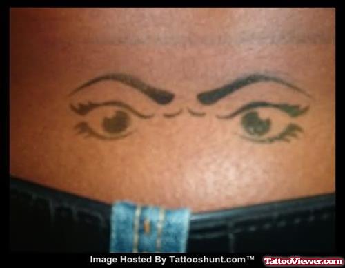 Eye Tattoos On Lowerback