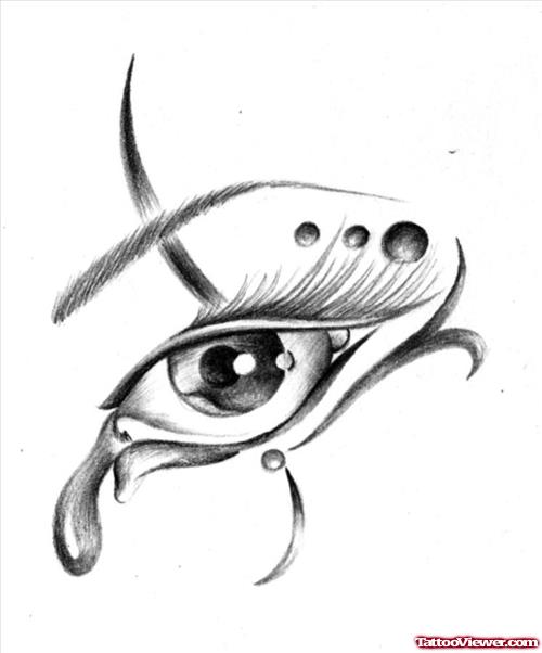 Crying Eye Tattoo Design