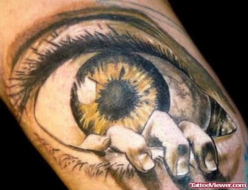 Finger In Eye Tattoo