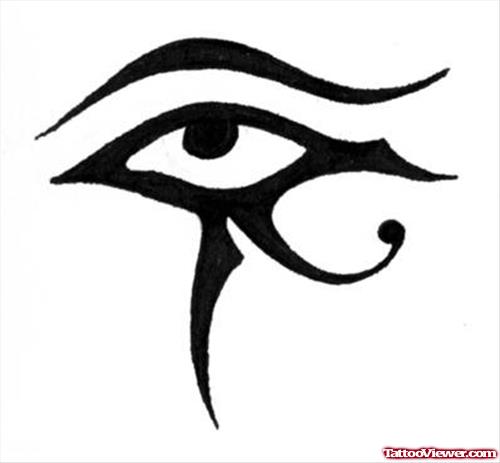 Black Horus Eye Tattoo Design