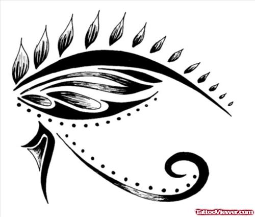Beautiful Tribal Eye Tattoo Design