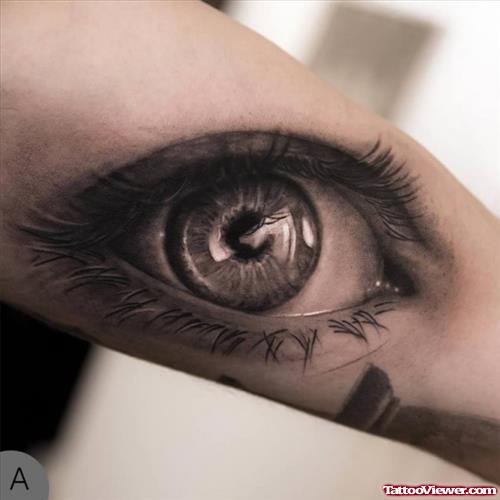 Awesome Grey Eye Tattoo