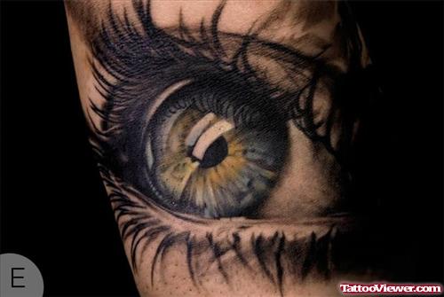 Amazing Colored Eye Tattoo
