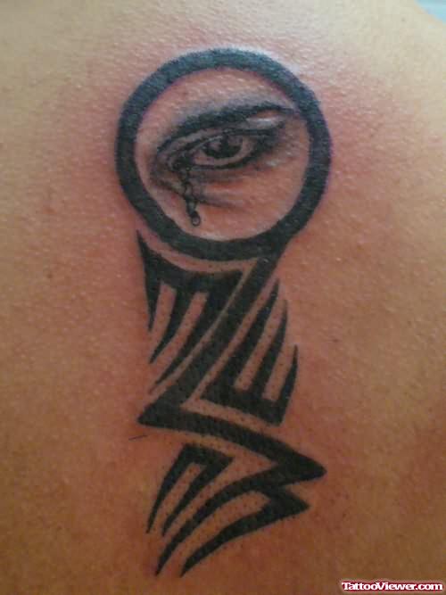 Tribal Small Eyeball Tattoo