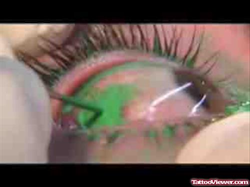 Green Eyeball Tattoo