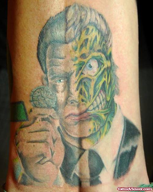 Zombie Face Tattoo