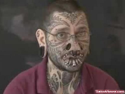 Strange Face Tattoos