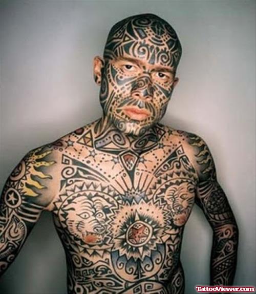 Tribal Face Tattoos For Men
