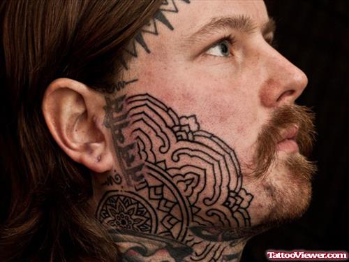 Men Face Tattoo
